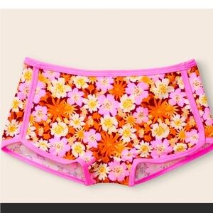 Victoria’s Secret panties PINK cotton boyshort shortie PINK Panties neon floral